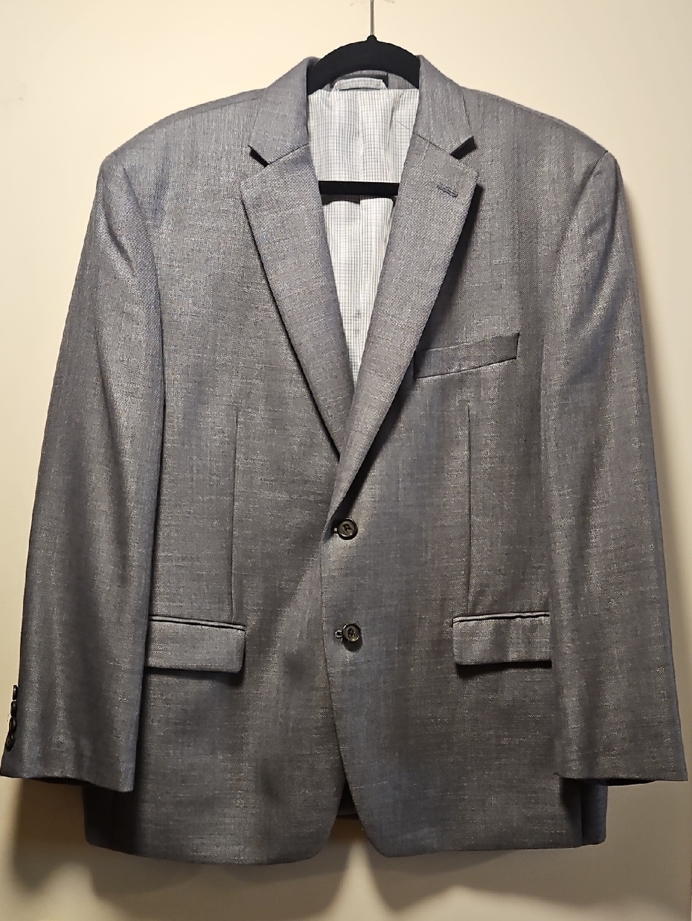 Lauren Ralph Lauren Men's Light Silver-Gray Two-Button Sport Coat